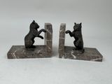 deux serre-livres ornés d'un chat