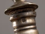a close up of a metal object on a table