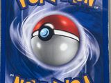 a close up of a pokemon card with a red and white ball