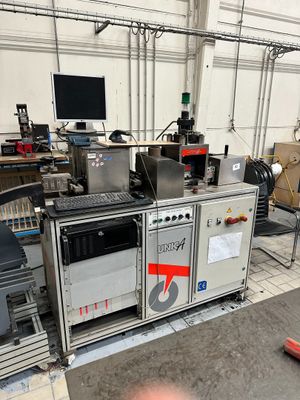 a machine that is sitting inside of a building
