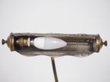 a light that is sitting on top of a table