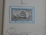 a book with a picture of a ship on it