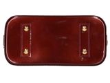 a close up of a brown leather case on a white background
