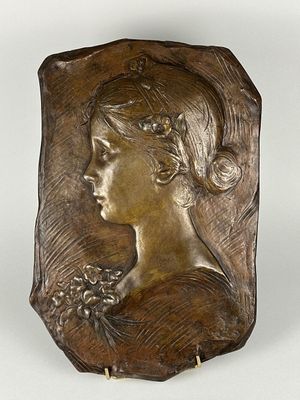 DARTEUIL (XXe siècle). "Portrait en buste d'une jeune fille …