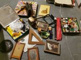 a pile of assorted items sitting on a table