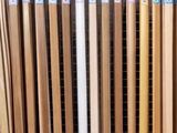 a lot of different types of wood in the store