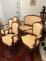 SALON en bois naturel de style Louis XV comprenant un canapé… (photo 2)
