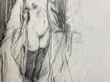 an image of a drawing of a woman in a white robe
