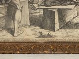 a drawing of a man and a woman sitting on a bench