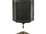 a metal container with a lid on a white surface