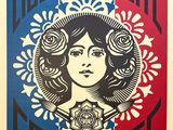 an image of a poster with a woman ' s face on it
