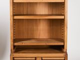 an image of a wooden bookcase with two drawers and a shelf