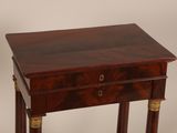 an image of a small wooden table with a drawer on top of it