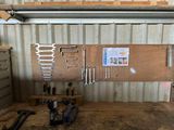 a workbench with a lot of tools on it