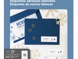 a package of white and blue christmas cards with stars on them