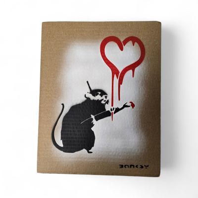 BANKSY (Né en 1974), d'après " Rat With Toxic Waste Barrel "…