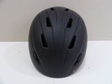 the helmet is black and has holes on the side of the helmet