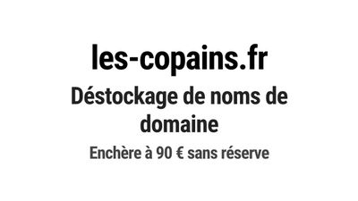 Nom de domaine les-copains.fr. Catégorie: Services à la pers…
