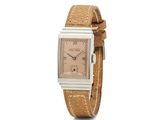 l'image d'une montre-bracelet avec un bracelet en cuir marron