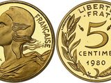 une pièce d'or représentant le profil d'une femme
