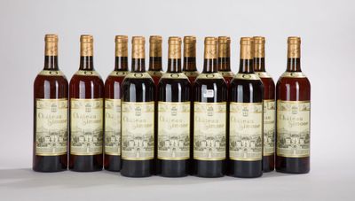 six bouteilles de vin alignées sur une table
