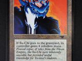 a close up of a card with a picture of a person on it
