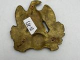 a close up of a metal object with a tag on it