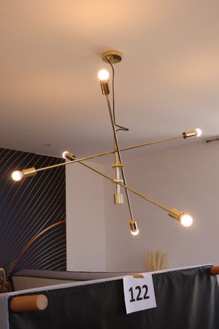 Lustre laiton trois branches 6 lumières