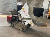 a small machine that is parked in a garage