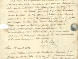 un vieux document sur lequel figurent des inscriptions à l'encre noire