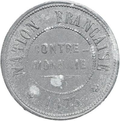 une vieille pièce d'argent avec les mots au recto