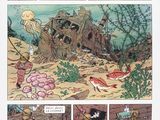 an image of a comic strip with a cartoon of a man in a boat