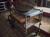 an image of a kitchen with a basket on top of a table