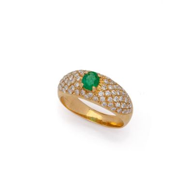 an emerald and diamond ring