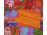 une image représentant une peinture composées d'un mélange de différentes couleurs sur fond blanc
