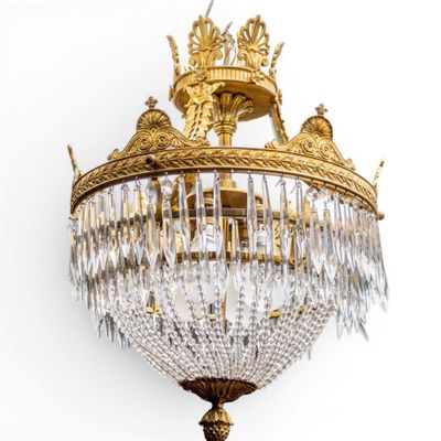 TRAVAIL DÉBUT XXE Lustre couronne de style Empire