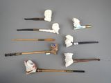 many different types of canes that are on the table