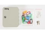 a white box with keys, keys and clips in it