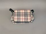 a small purse with a checkered pattern on the front