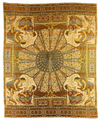 un tapis persan ancien aux motifs élaborés