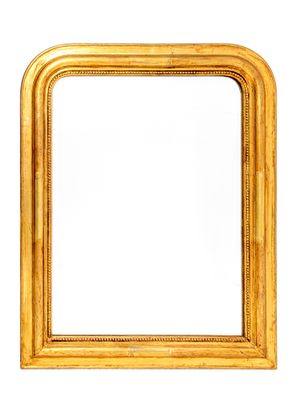 a gold frame with a white background and a white background