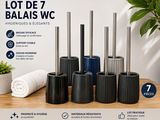 Lot de 7 brosses de WC et porte-brosses de WC