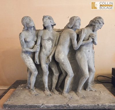 Le jugement Plâtre patine. Style médiéval