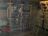 a ladder that is leaning against a wall in a room