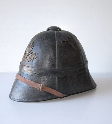 a helmet that is sitting on a table