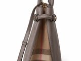 the small banner bag in house check and leather