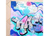 a picture of a piece of graffiti on the wall