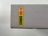 a box with a sticker on it sitting on a table