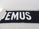 a black and white sign that says jemus on it