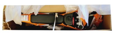 two pictures of a box with some items in it
